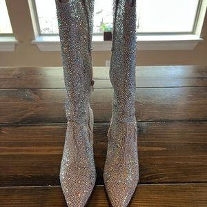 Altar’d state full rhinestone boots!